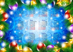 Новогодний календарь на 2014 год