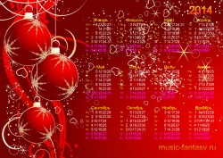 Новогодний календарь на 2014 год