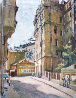 Евгений Куманьков. Старая Москва. У Сивцего Вражка (1963)