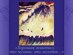 Музыка в произведениях изобразительного искусства. «Хорошая живопись - это музыка, это мелодия». Мир Чюрлёниса